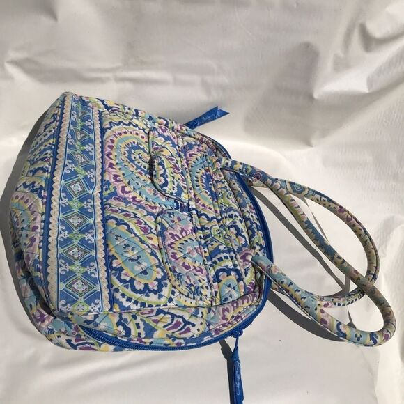 Vera Bradley Laptop Computer Carry Bag Purse Blue ink stain near handle - Picture 3 of 9